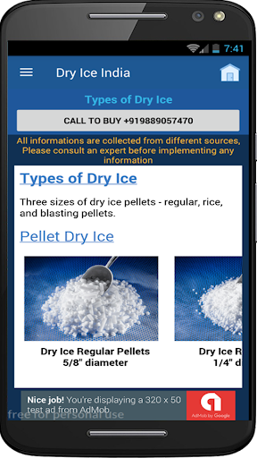 Dry Ice India Info Screen 2