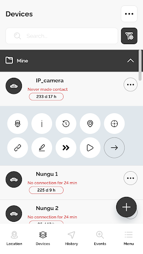 Android application Tacti-Track screenshort
