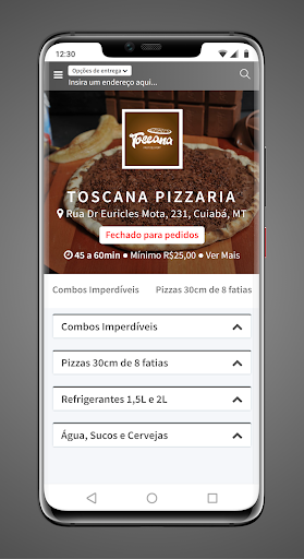 Android application Toscana Pizzaria Cuiaba screenshort