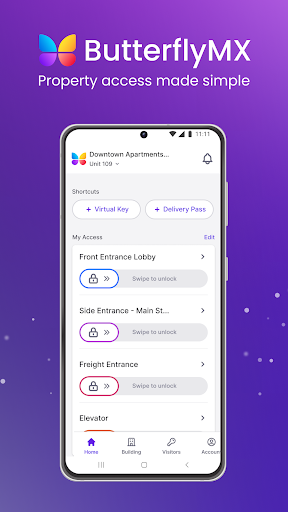 Android application ButterflyMX screenshort