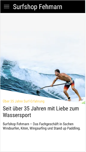 Android application Surfshop-Fehmarn screenshort