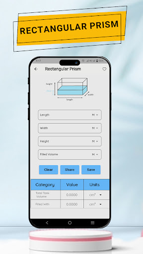 Tank Volume Calculator Screen 3