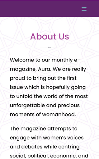 Aura e-Magazine Screen 2