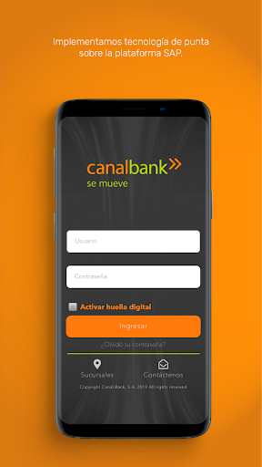 Android application Canalbank – Banca Móvil screenshort