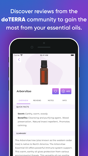 Android application Essential Oils for doTERRA screenshort