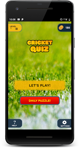 Android application Cricket Quiz screenshort