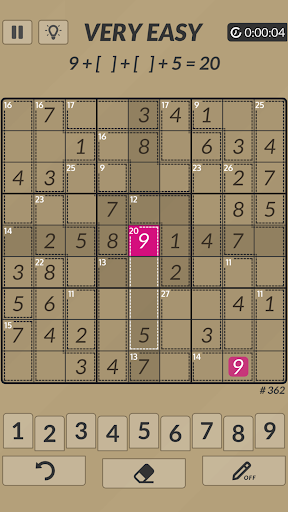 Android application KillerSudokuX - Classic Puzzle screenshort