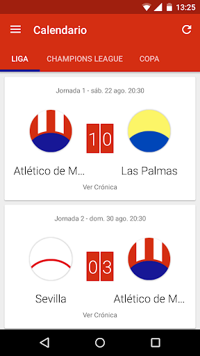 SocialCorner para Atlético Screen 3