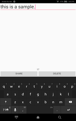 Android application Simple memo screenshort
