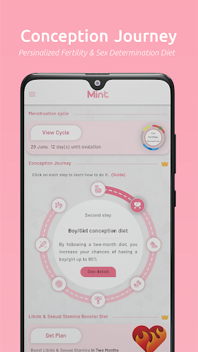 Android application Mint | Get Pregnant Fast screenshort