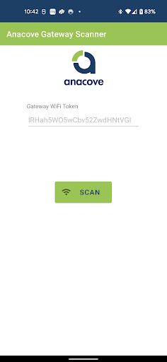 Android application Anacove Gateway Scanner screenshort