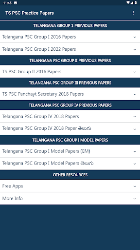 Android application TSPSC Practice Papers screenshort