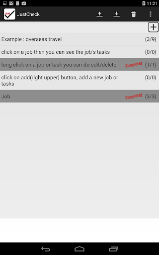 JustCheck - simple checklist Screen 3