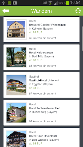 Wanderhotels Screen 2