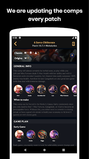 Android application Summoner TFT screenshort