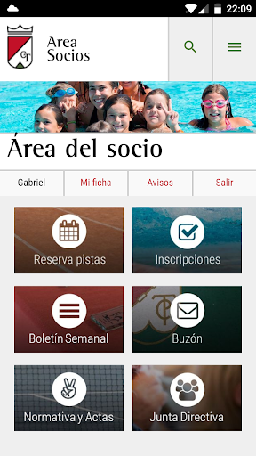 Android application Club Tenis Pamplona screenshort