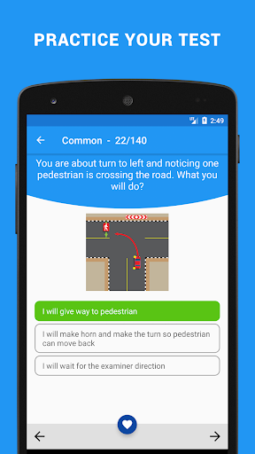 RTA Theory Test 2023 Screen 2