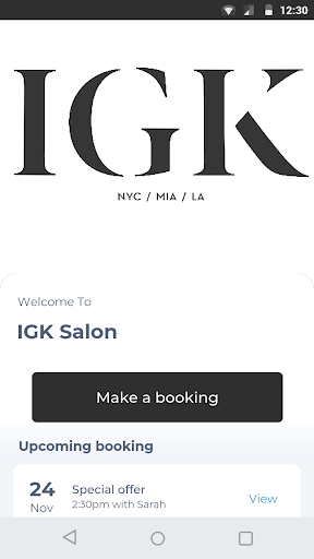 Android application IGK Salon screenshort