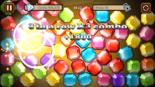 Android application Gem Slash - Match 3 Physics screenshort