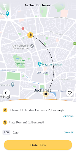 Android application Taxi As Bucharest screenshort