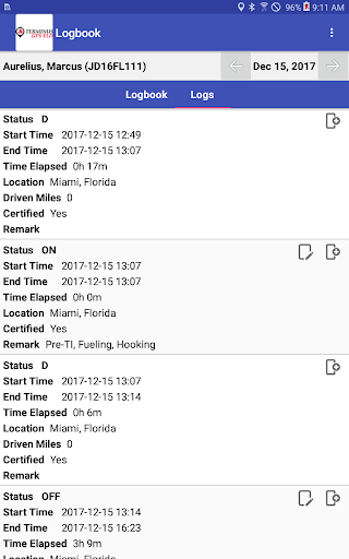 Terminus GPS HOS Screen 3