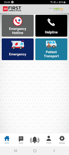 Android application First Ambulance screenshort