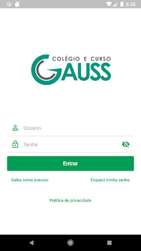 Android application Colégio e Curso Gauss screenshort