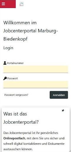Jobcenterportal MR-BID Screen 3