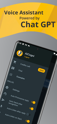 Android application AiCogni Voice AI screenshort
