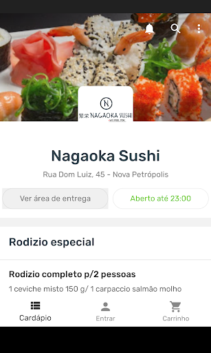 Android application Nagaoka Sushi screenshort