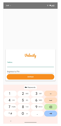 Android application Velocity-X Driver screenshort