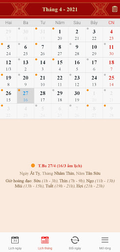 Lịch Vạn Niên 2024 - Âm Lịch Screen 3