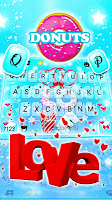 screenshot of Love Sweets Keyboard Theme