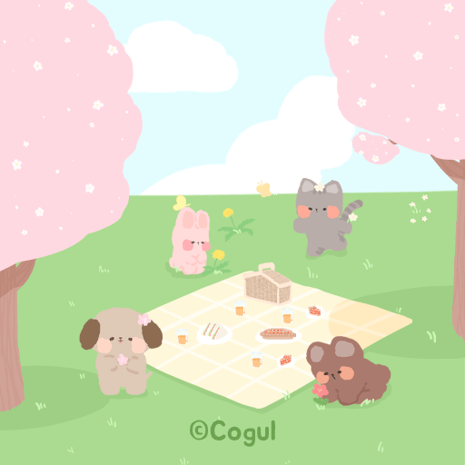 카카오톡 테마 - 보송보송친구들_봄나들이 (카톡테마) logo