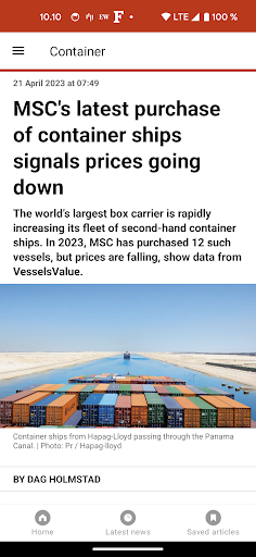 ShippingWatch News Screen 2