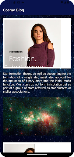 Android application Cosmoblog screenshort