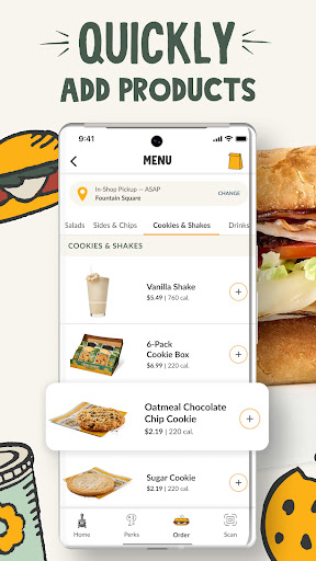 Screenshot of Potbelly Sandwich Works