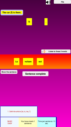 French Grammar Speaking D Screen 3