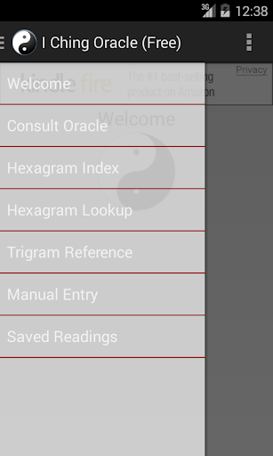 Android application I Ching Oracle screenshort