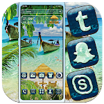 Cover Image of Download Beach Boat Theme Launcher  APK