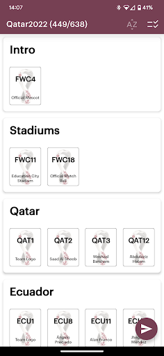 Android application WC Qatar 2022 Panini Stickers screenshort