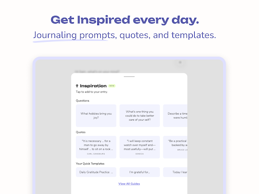Screenshot of Reflection Journal & Prompts