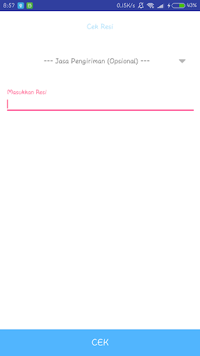 Cek Resi Screen 2