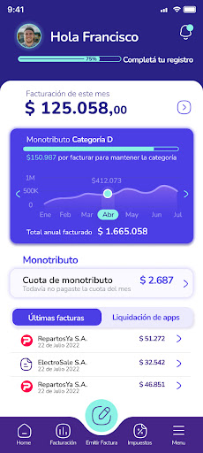 Android application Gestorando tu Monotributo screenshort