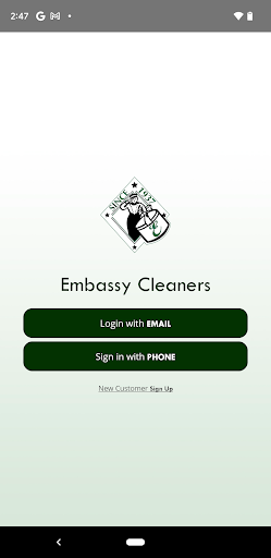 Android application Embassy Cleaners screenshort