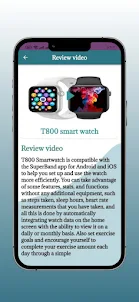 T800 smart watch Guide