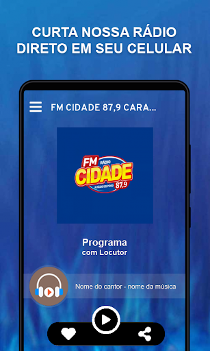 Android application FM CIDADE 87,9 CARACOL screenshort
