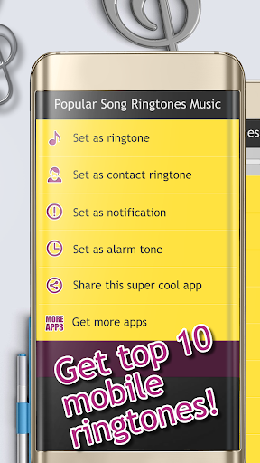 Android application Popular Song Ringtones Music screenshort