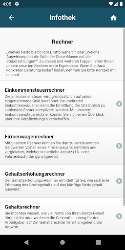 Bricusse-Gerdes App Screen 2