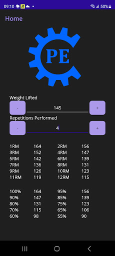 Android application Strength Utility screenshort